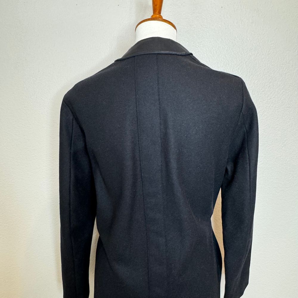 ALL SAINTS Bound Nesi Coat SMALL Italian Wool Blend Navy Midi Pockets Office - Picture 9 of 12